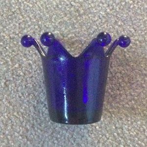 Vintage Pier 1 blue Candle Holder